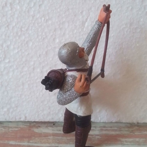 World Templar Crusader Archer Soldier figure used, height 10 cm