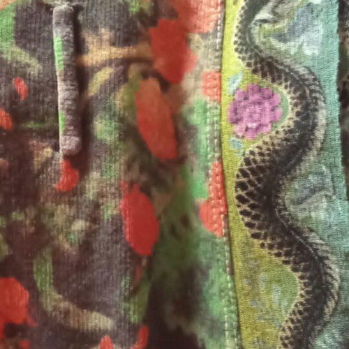 Jean Paul Gaultier Hindu Goddess Mesh Pareo used, multicolor, SS 1998