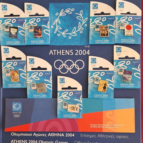 Athens 2004 Olympic Games pins set of 9 pieces new