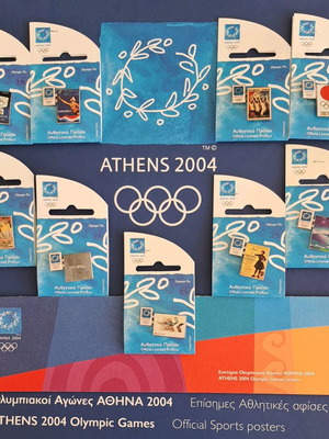 Athens 2004 Olympic Games pins set of 9 pieces new
