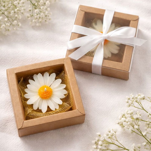 Scented Daisy Candle Wedding Favors Set of 90, new