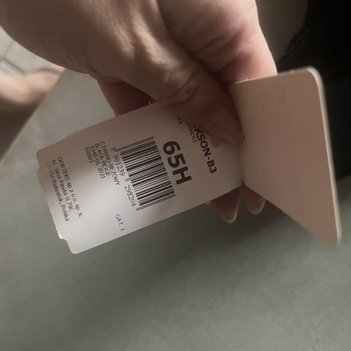 Beige and black bra, size 65H, new with tags