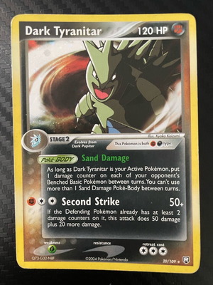 Pokemon Card Dark Tyranitar Holo EX Team Rocket Returns used