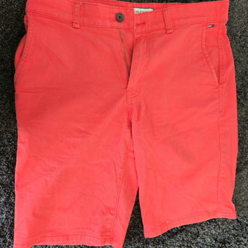 Tommy Hilfiger bermuda shorts used, coral red, no 30