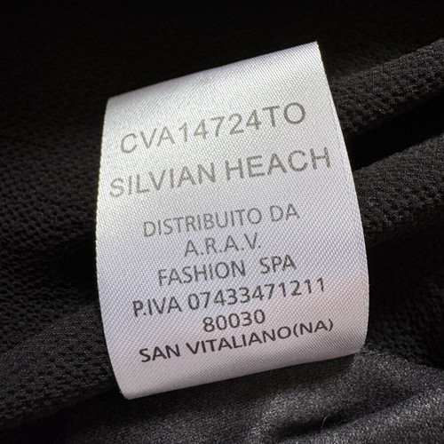 Silvian Heach black eco leather top size S like new