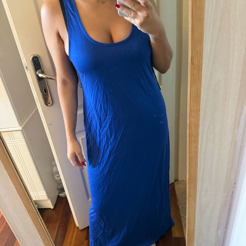 Maxi dress blue electric H&M like new, size Large