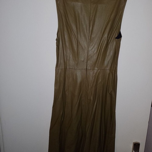 Stradivarius leather dress green medium like new