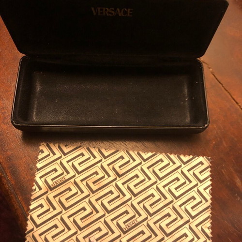 Versace Medusa leather glasses case like new, collectible