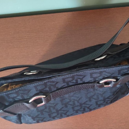 DKNY shoulder bag used, black with logos