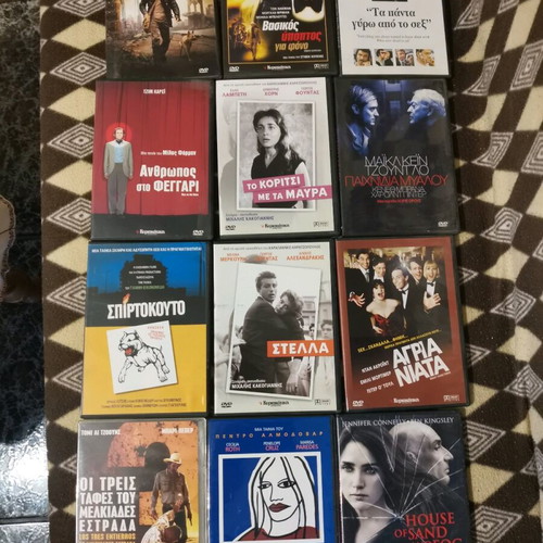 Collection of 64 used DVD movies, classic and award-winning