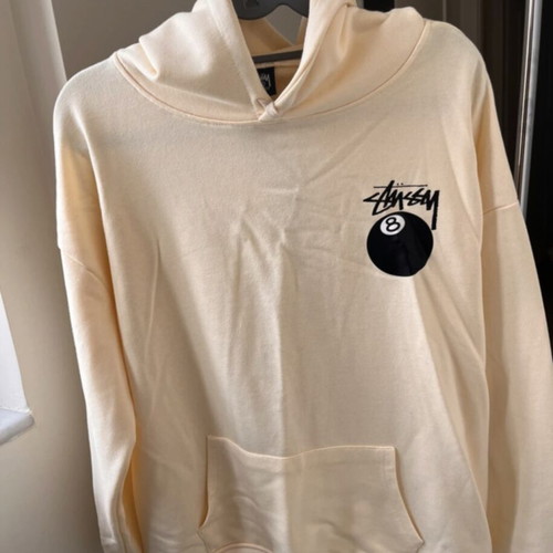 Stussy 8 Ball Hoodie Limited Edition Cream Size M new