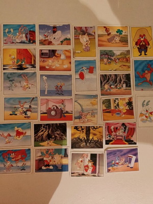 Συλλεκτικά αυτοκόλλητα χαρτάκια Tiny Toon Panini μεταχειρισμένα, πακέτο 60