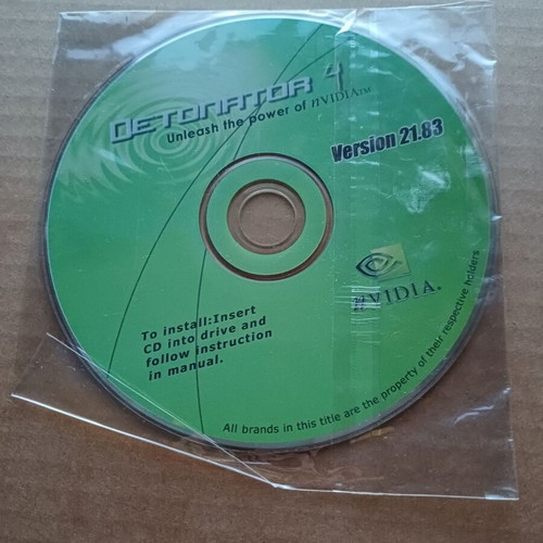 Detonator 4 CD version 21.83 Nvidia used