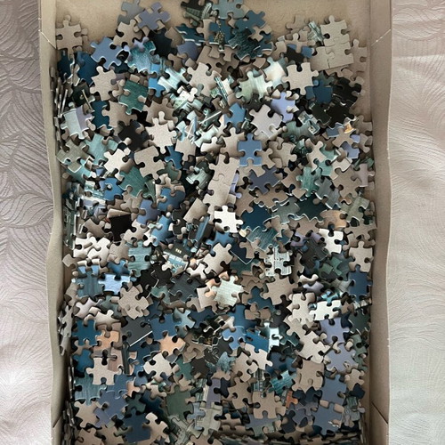 Puzzle with 1000 pieces used, beautiful landscape