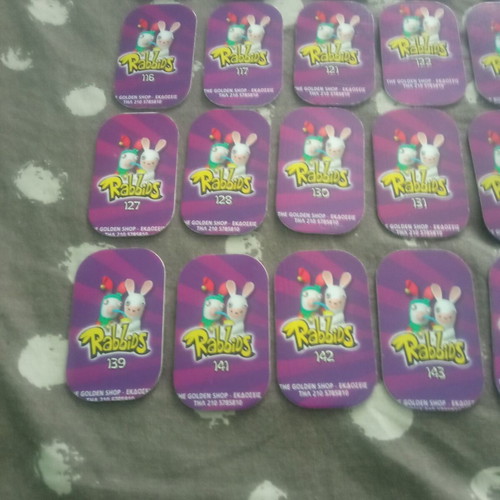 Rabbids metal caps set used, 40 pieces numbers 91-144