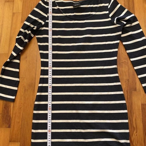 ICHI striped dress Small cotton used, black and white
