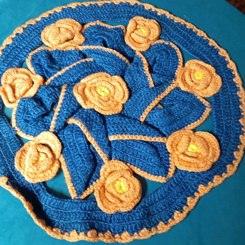 Vintage chair covers like new, 2 handmade knitted 43 cm