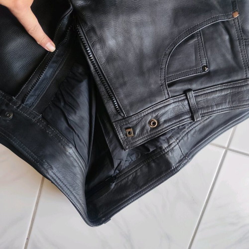 Biker Leather Pants like new, size medium, genuine leather with lining