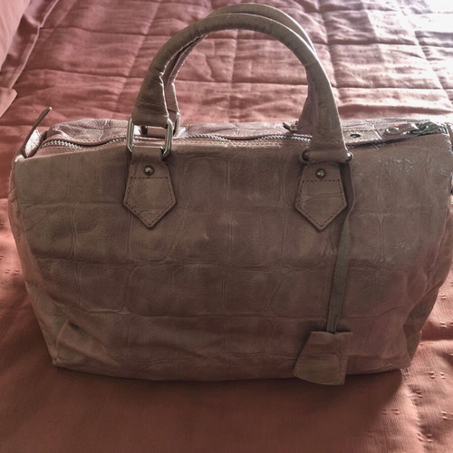 Leather bag Renato Balestra like new, beige pink handbag