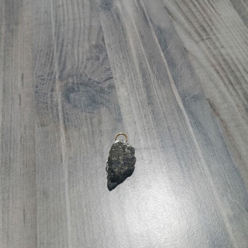Handmade pendant with raw pyrite semiprecious stone new