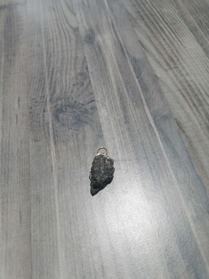 Handmade pendant with raw pyrite semiprecious stone new