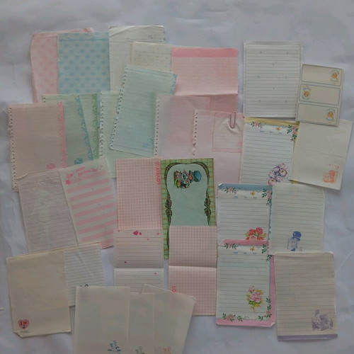 Collectible used letter papers, various small sizes