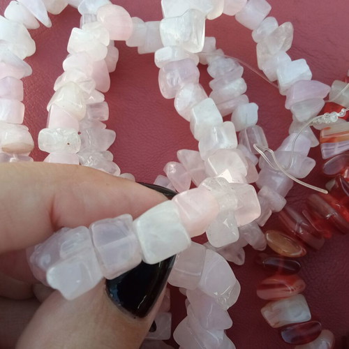 Set of decorative chips beads for crafts and jewelry