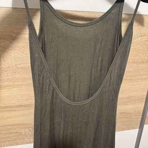 Long elastic dress green, like new, size M