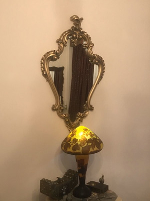 Καθρέφτης ξύλινος vintage μεταχειρισμένος χειροποίητος 100x60cm