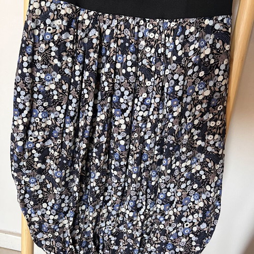 Zara Floral Balloon Dress like new, grey and blue, size M