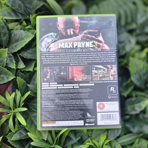 Max Payne 3 Xbox 360 game used, good condition
