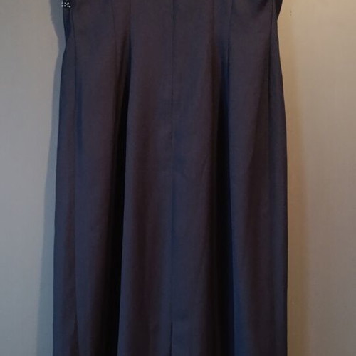 Michael Blake dark blue maxi evening dress with beads and sequins