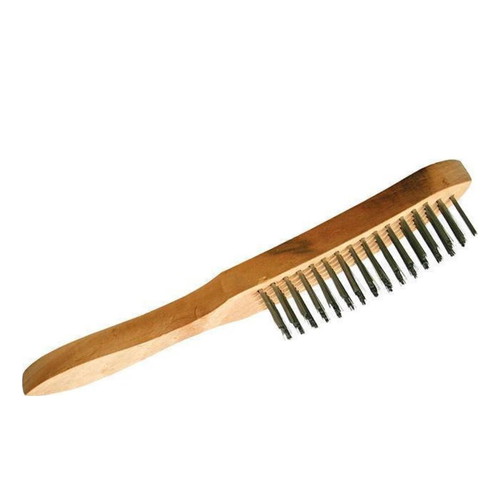 Wire brush hand tool wooden 5-row new