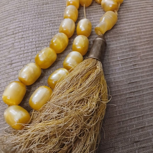 German Bakelite Komboloi used, marble type, 20 beads
