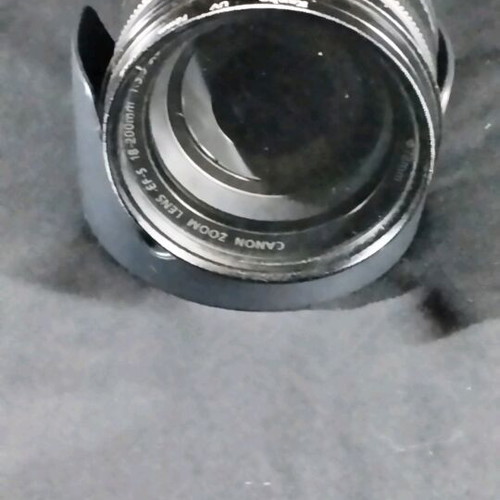 Canon 18-200 f3.5-5.6 IS lens used with filter and hood