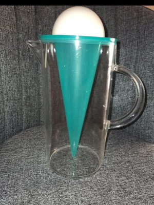 Pitcher with cone for ice cubes new