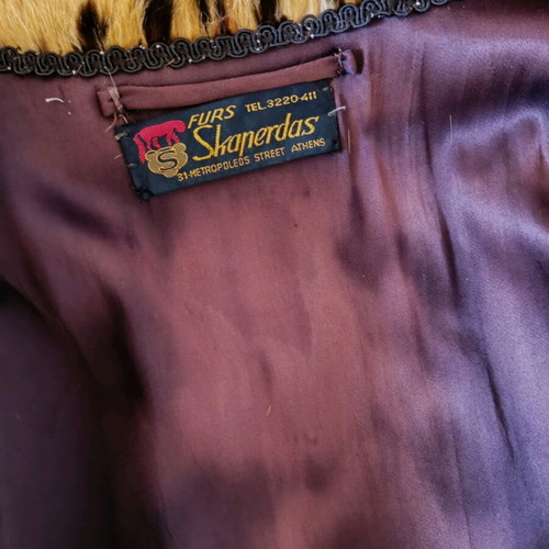 Women's coat with natural mink fur Skaperdas used, size L-XL
