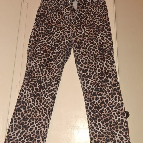 Sinsay Cotton Leopard Jeans like new, elastic, size XL