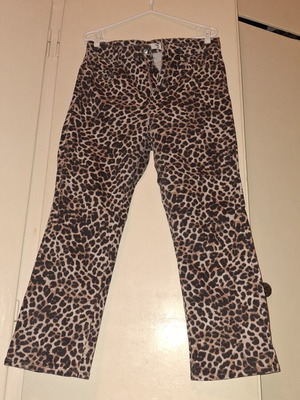 Sinsay Cotton Leopard Jeans like new, elastic, size XL