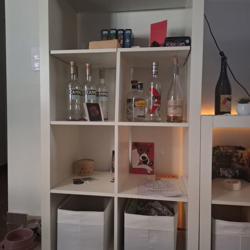 Shelf bookcase used, 2 pieces, white color