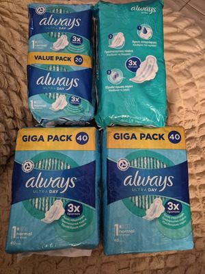 Always Ultra Normal No1 sanitary pads sealed pack of 128