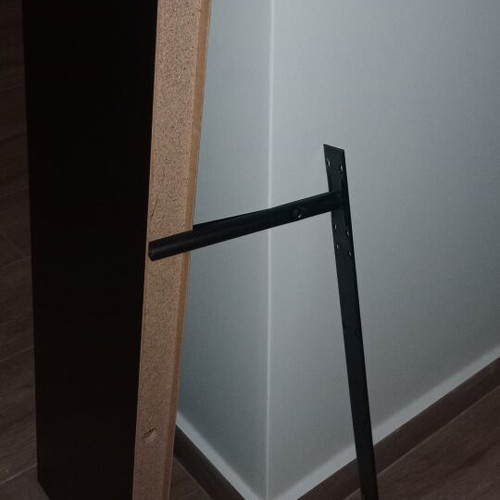 Wall shelves set of 3, black, 1.10x0.25x0.05 m