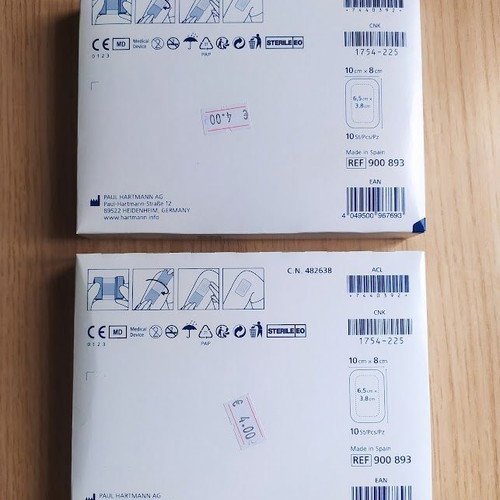 Hartmann Cosmopor E Adhesive Gauze 10x8cm new, 2 boxes of 10 pcs