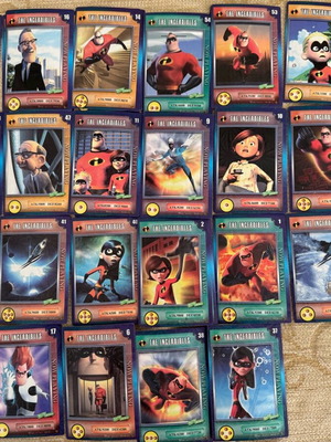 The Incredibles collectible cards like new