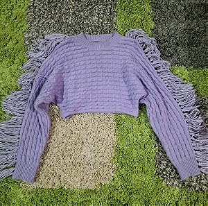 Hot Delicious purple softly crop knitwear! Size M