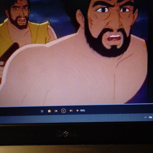 The Black Pirate DVD used, dubbed animated
