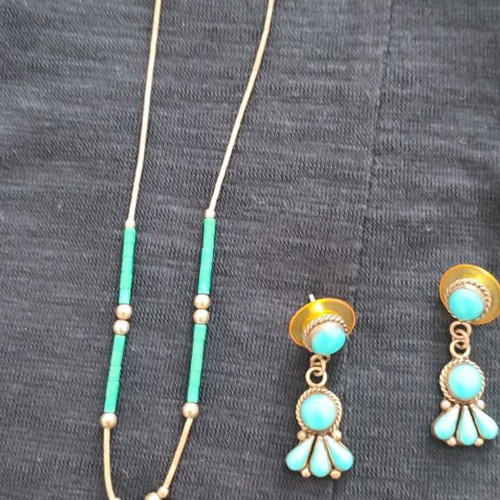 Necklace and earrings set used