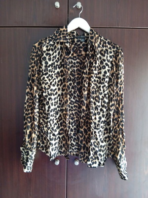 Zara leopard print shirt, size XL