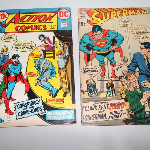 Action Comics #417 and Superman #219 comics used, DC