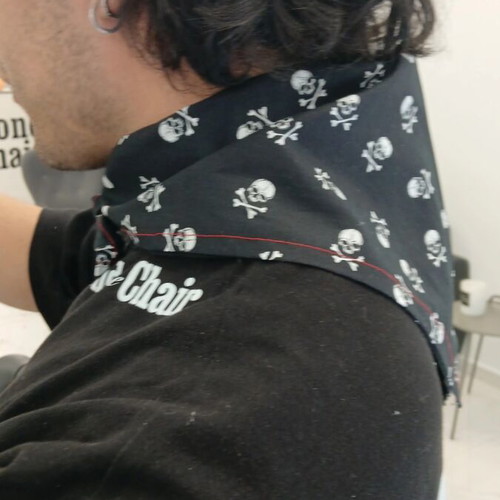 Bandana handmade by Alexandros Traikos, new, black and white